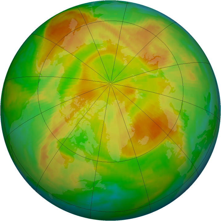 Arctic ozone map for 14 May 1997